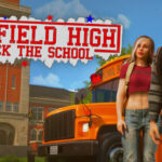 Offizielle Steam-Capsule zu Agefield High: Rock the School mit dem Spieltitel und den Hauptfiguren