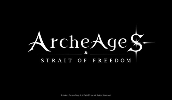 Fünf zentrale Figuren und eine Flotte auf dem offiziellen Keyart zu ArcheAge S: Strait of Freedom