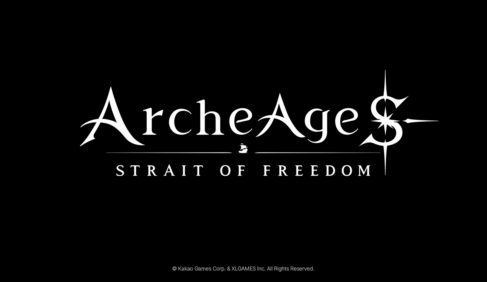 Fünf zentrale Figuren und eine Flotte auf dem offiziellen Keyart zu ArcheAge S: Strait of Freedom
