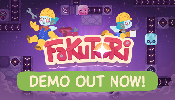 Steam-Capsule zu Fakutori mit zwei Wakas, Spielelogo und dem Hinweis „Demo Out Now!“