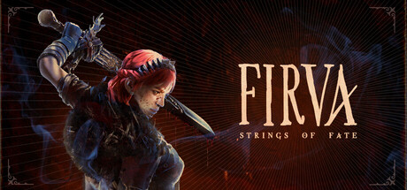 Offizielle Steam-Capsule zu Firva: Strings of Fate (Part 1) mit Spiellogo vor düsterer Fantasy-Kulisse