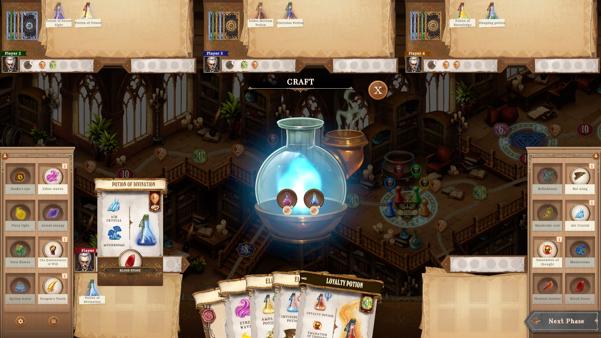 Spieler brauen in Potion-making: Path of the Alchemist eine Rezeptkombination