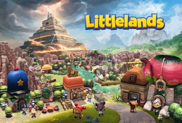 Offizielles Keyart zu Littlelands mit Spielwelt und Charakteren