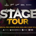 Das offizielle Keyart zu Stage Tour kündigt digitale Vorbestellungen mit zehn Prozent Rabatt für PS5, Xbox Series X|S, Steam und Epic Games Store an