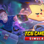 Halloween-Keyart zu TCG Card Shop Simulator mit Geisterkarten und Spielbranding