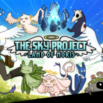 Keyart zu The Sky Project: Land of Noris mit Kael, Aeris und mehreren Noris