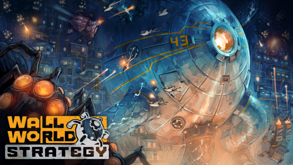 Kolonie an der vertikalen Mauer im offiziellen Keyart zu Wall World Strategy
