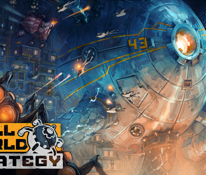 Kolonie an der vertikalen Mauer im offiziellen Keyart zu Wall World Strategy